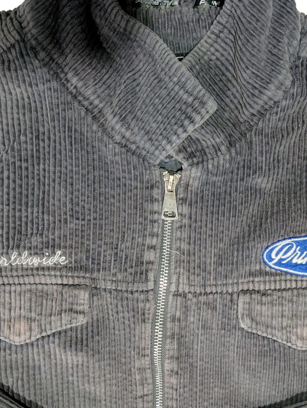 Primitive Skateboarding Gray Corduroy Workwear Jacket Men’s M - Picture 4 of 8